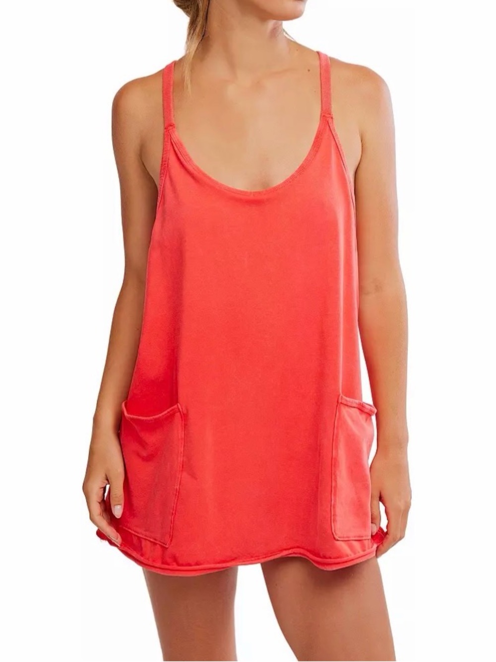 FP Movement by Free People Coral Mini Pocket Tank Dress